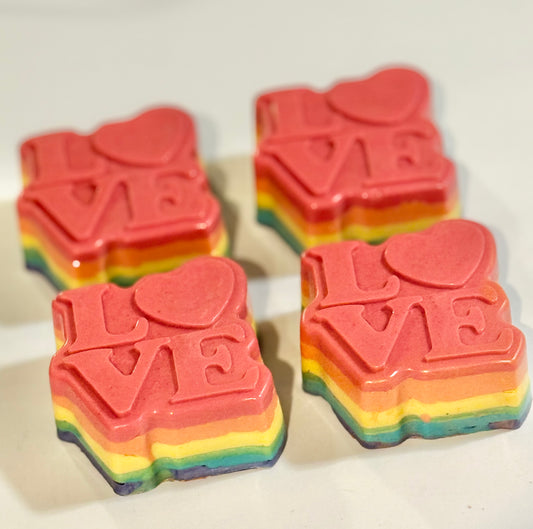 Rainbow Love Soap Bars