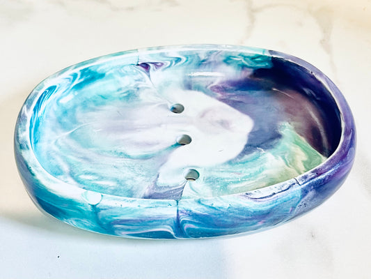 Galaxy Swirl Ceramic Soap Dish