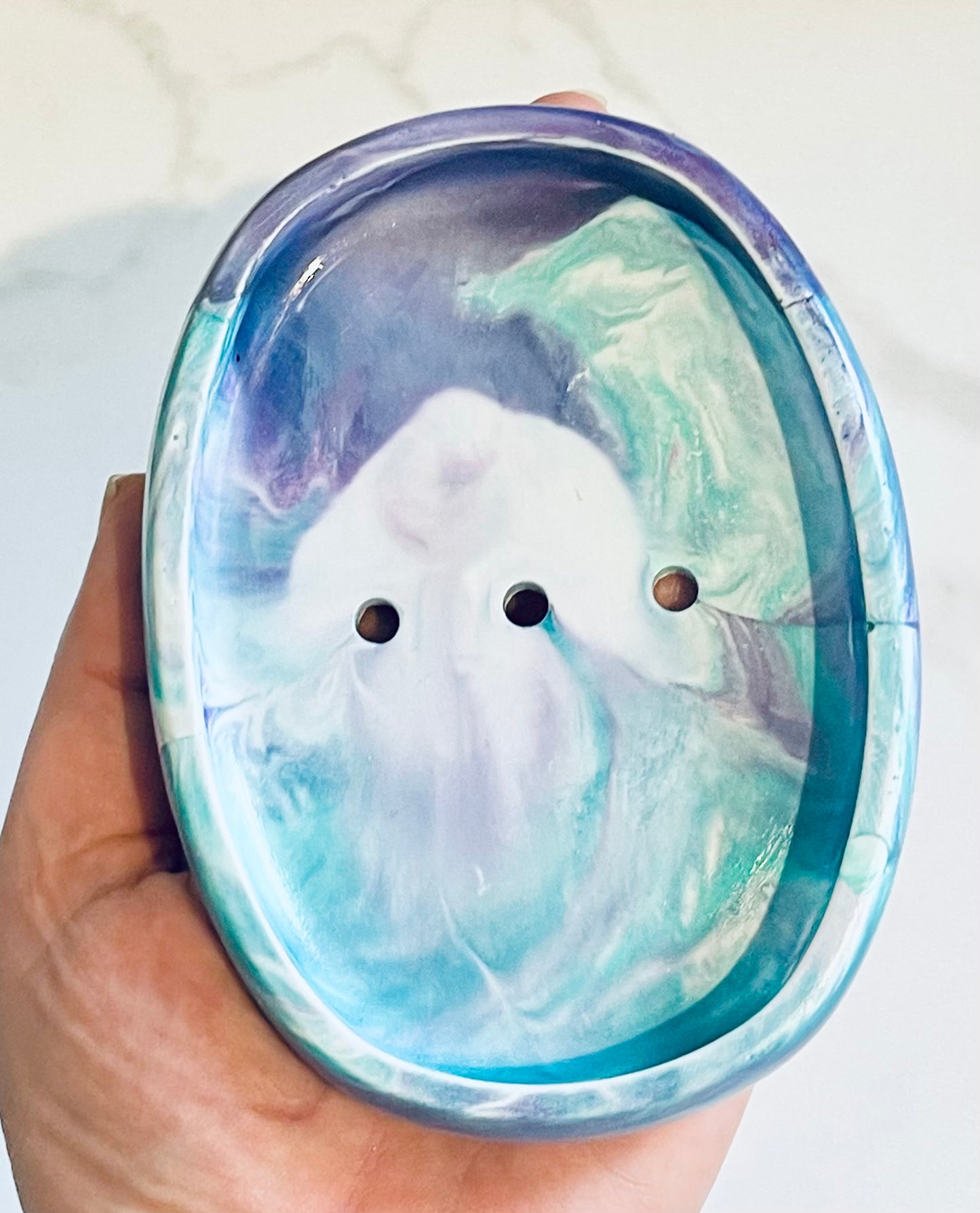 Galaxy Swirl Ceramic Soap Dish