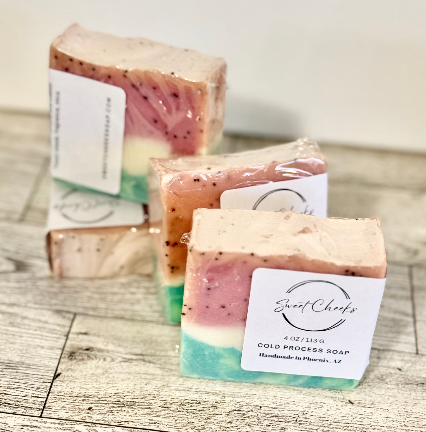Watermelon + Poppy Seed Vegan Soap Bar