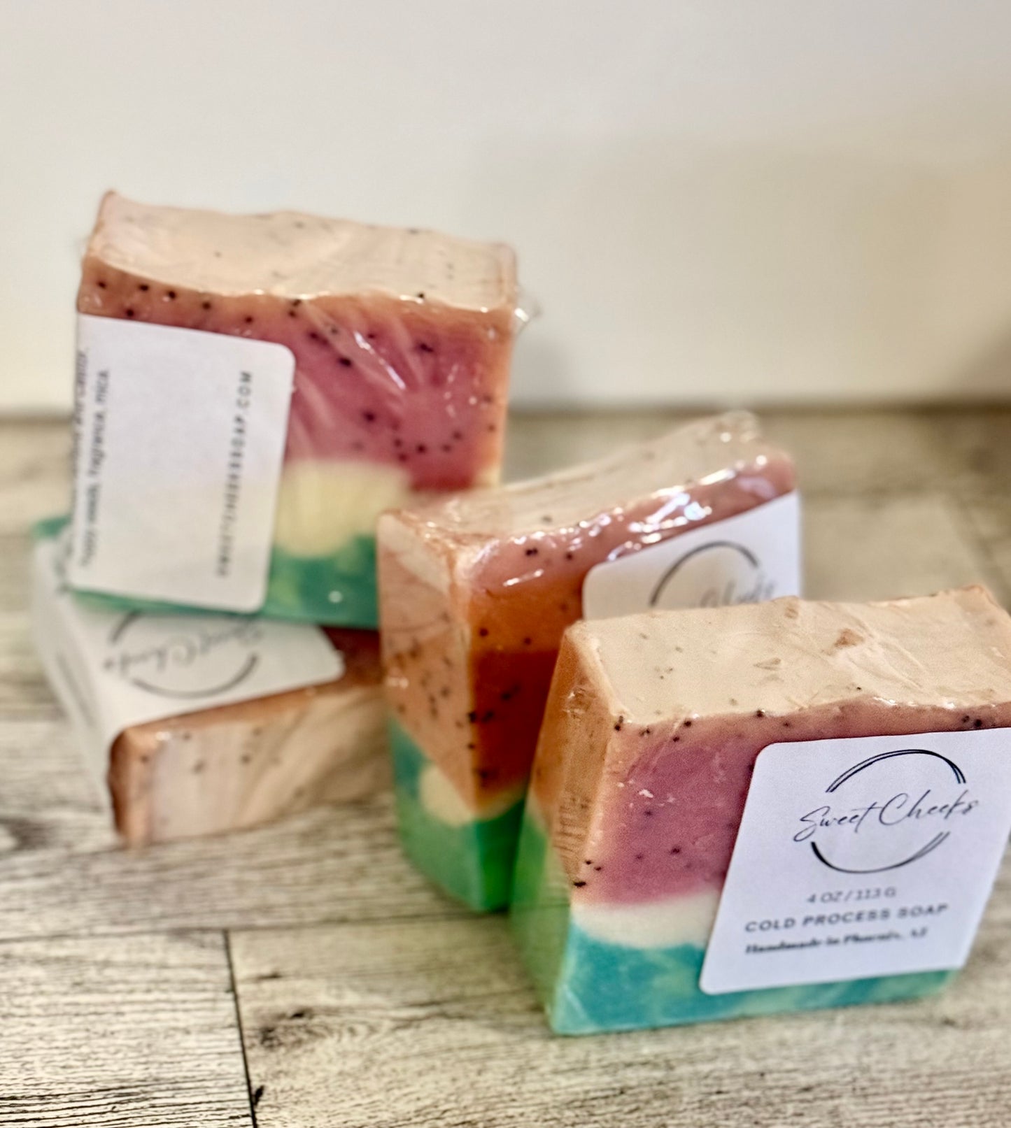 Watermelon + Poppy Seed Vegan Soap Bar