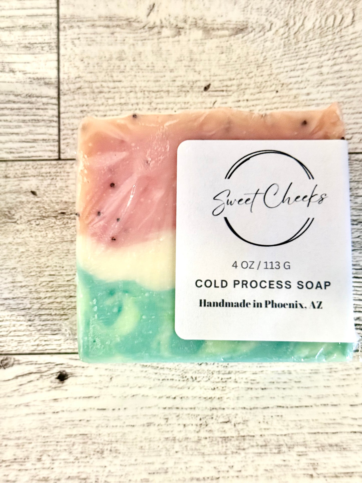 Watermelon + Poppy Seed Vegan Soap Bar