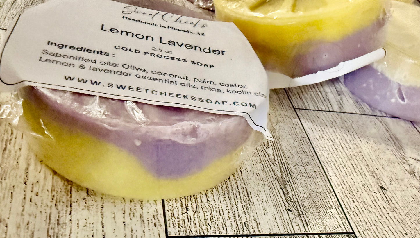 Lemon Lavender Vegan Essential Oil Soap Bar