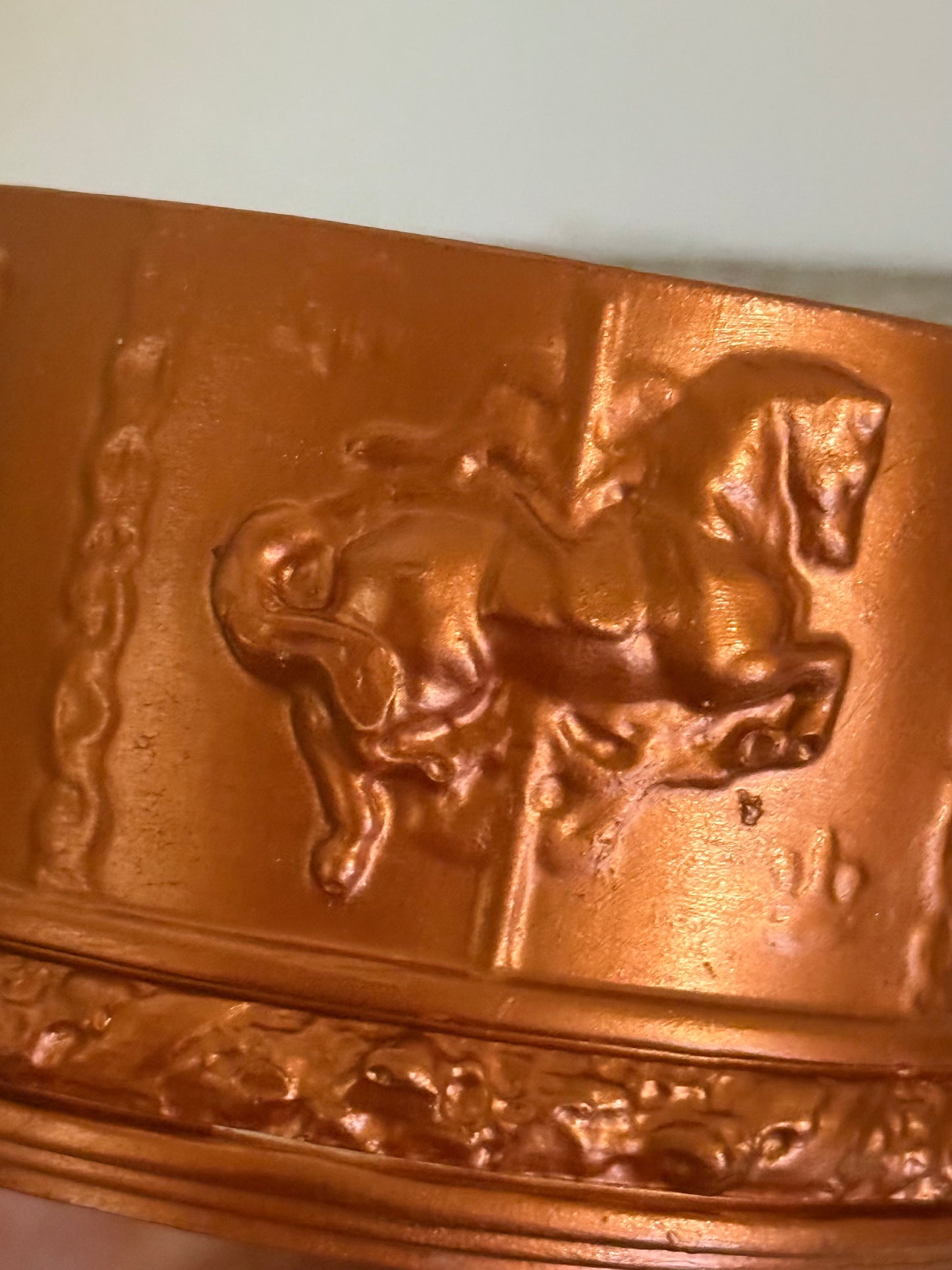Bronze Horse Carousel Ceramic Lavender Apple Coconut Soy Candle