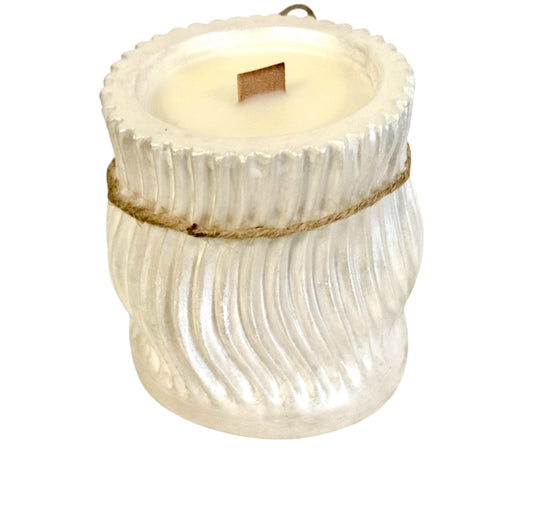 Strawberry Shortcake Iridescent White Ceramic Soy Candle