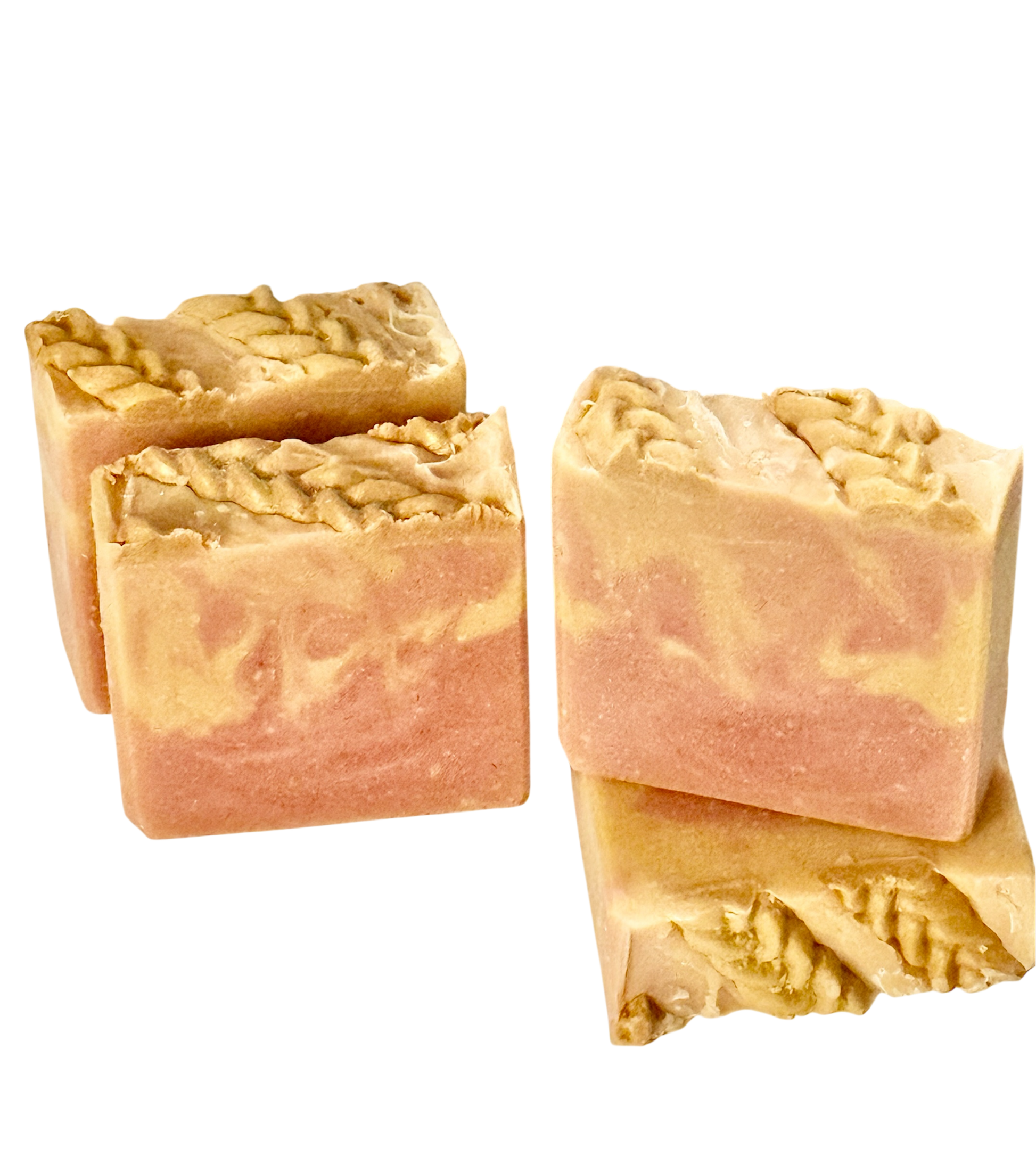 Apple Pie Cold Process Vegan Soap Bar red and gold swirl 