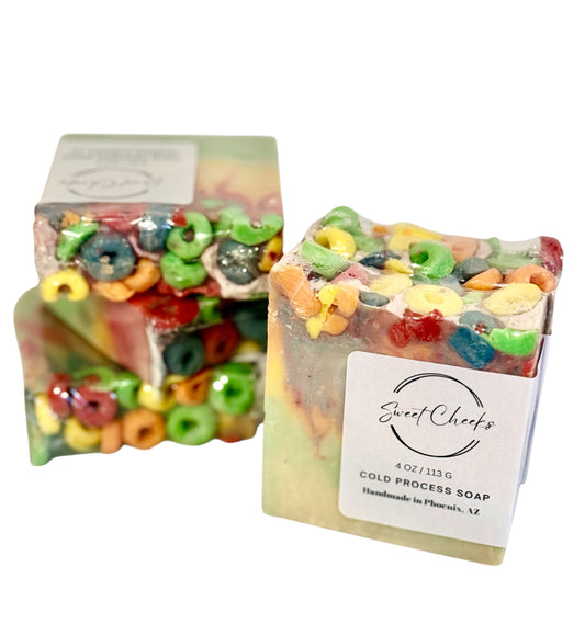 Fruit loops cold process natural soap