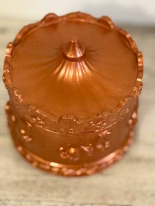 Bronze Horse Carousel Ceramic Lavender Apple Coconut Soy Candle
