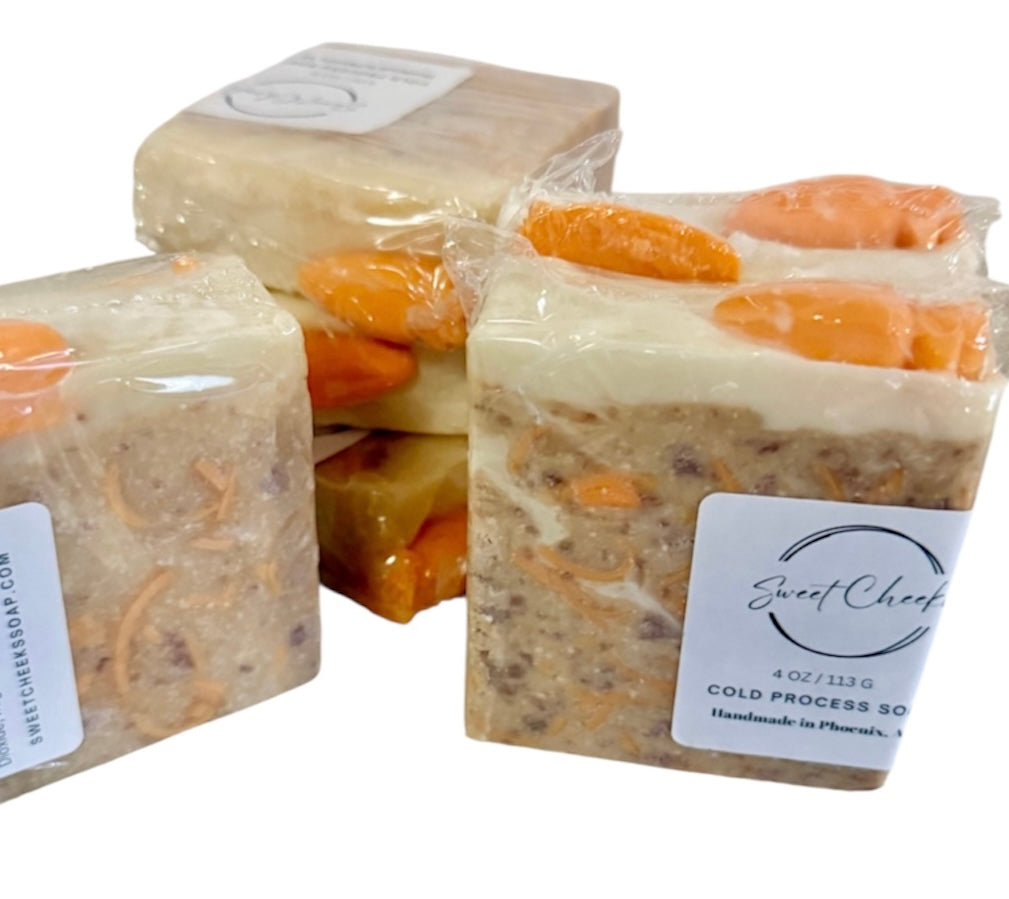 Carrot Cake Vegan Combination Salt Soap Bar